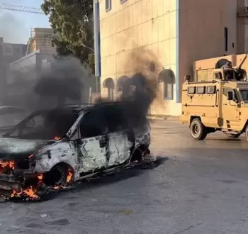 صور أرشيفية لمحاولة اغتيال سابق لاحد مسؤولي الحكومة الليبية
