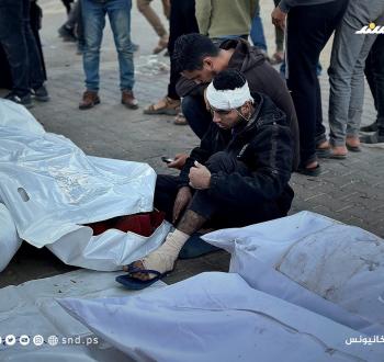 مشاهد من وداع الشهداء في مستشفى غزة الأوروبي بخانيونس جنوب قطاع غزة