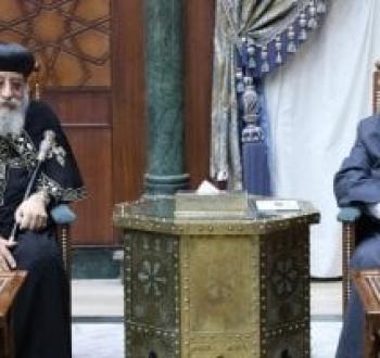 شيخ الازهر البابا تواضروس الثاني في مقر الأزهر