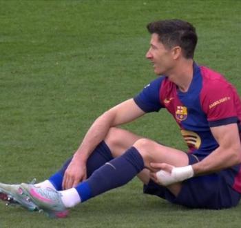 تحديد مدة غياب ليفاندوفسكي عن برشلونة