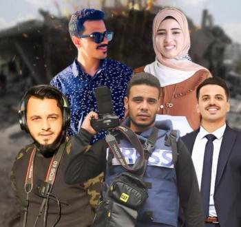 استشهاد 5 صحفيين