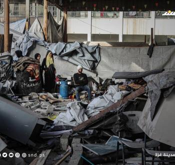 دمار هائل خلفه قصف الاحتلال لمدرسة فهمي الجرجاوي التي تأوي النازحين بمدينة غزة