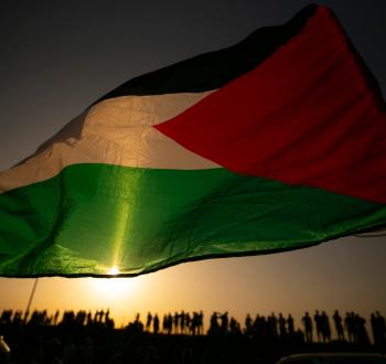 رفع علم فلسطين في القافلة.jpg