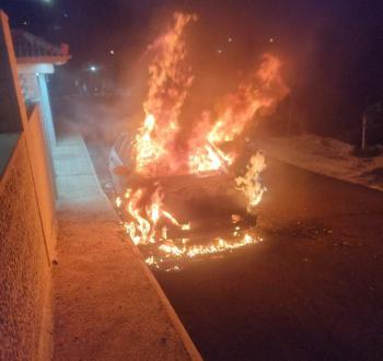 إحراق مركبات في الطيبة