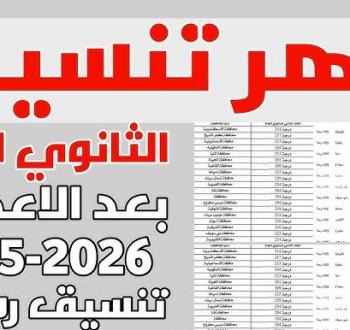 شروط ومجموع القبول لتنسيق الثانوية العامة 2025 للمدارس الحكومية
