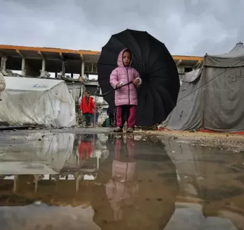 أطفال نازحون في غزة