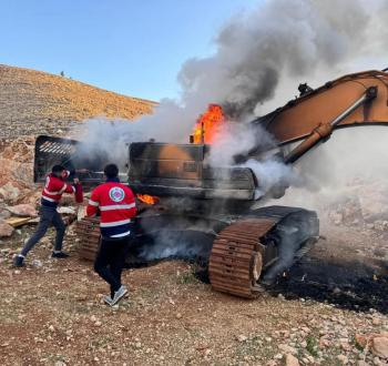 إحراق باجر في رام الله