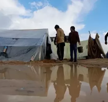 غرق خيام النازحين في غزة