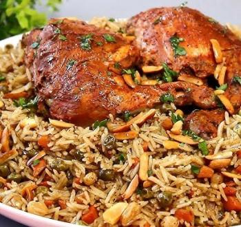 أرز بالخضروات المشوية