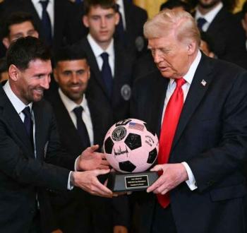 ترامب يستقبل ميسي ويشيد بالأهلي المصري