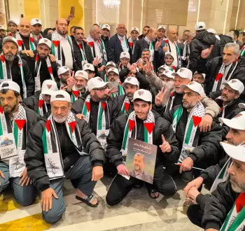 صورة من استقبال دفعة سابقة من المحررين المبعدين الفلسطييين إلى تركيا