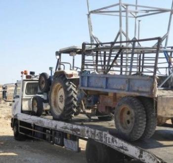مصادرة جرار زراعي