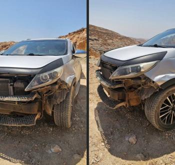 مهاجمة مركبة في رام الله