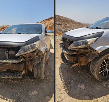 مهاجمة مركبة في رام الله