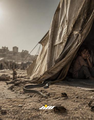 انتشار الأفاعي والعقارب في خيام غزة.jpg