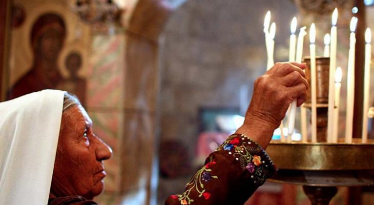 صورة أرشيفية لاحتفال مسيحي غزة بأحد أعيادهم