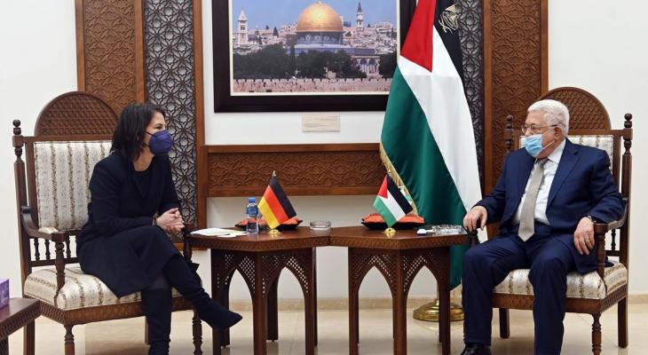 لقاء الرئيس عباس مع وزيرة الخارجية الألمانية أنالينا بيربوك