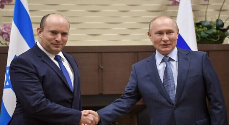 رئيس وزراء إسرائيل نفتالي بينيت والرئيس الروسي فلاديمير بوتين