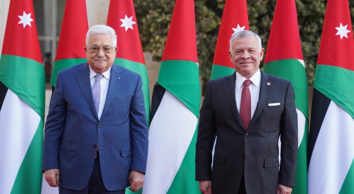 الرئيس الفلسطيني محمود عباس وملك الأردن عبد الله الثاني