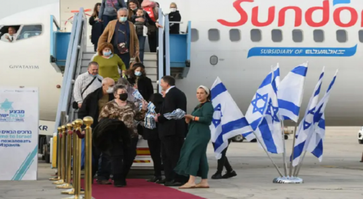 مهاجرين يهود قادمين إلى إسرائيل