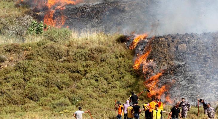 احراق أراضي المواطنين في بورين