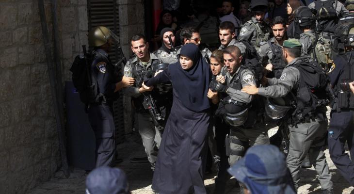 خلال اعتقال قوات الاحتلال لفتاة من القدس - أرشيفية.jpeg