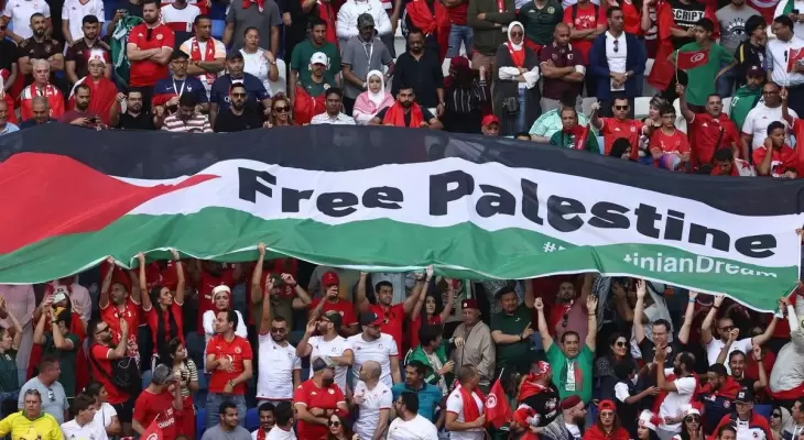 الأعلام الفلسطينية بمونديال قطر