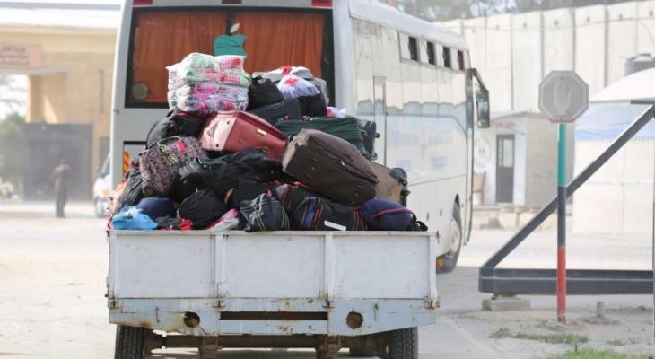 حقائب لمسافرين فلسطينيين على حدود قطاع غزة ومصر