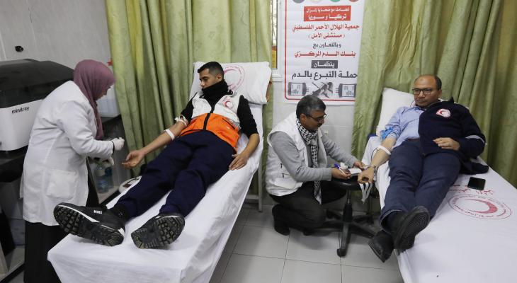 حملة تبرع بالدم في غزة