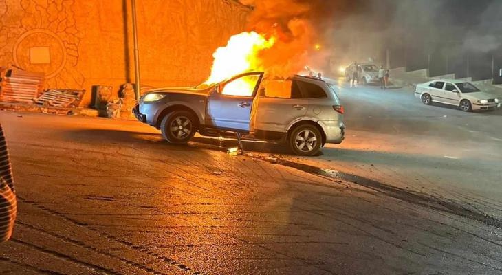 حرق مركبة عضو مجلس بلدي في الخليل