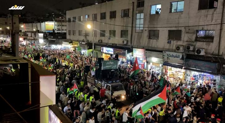 مسيرة بالاردن دعما لغزة