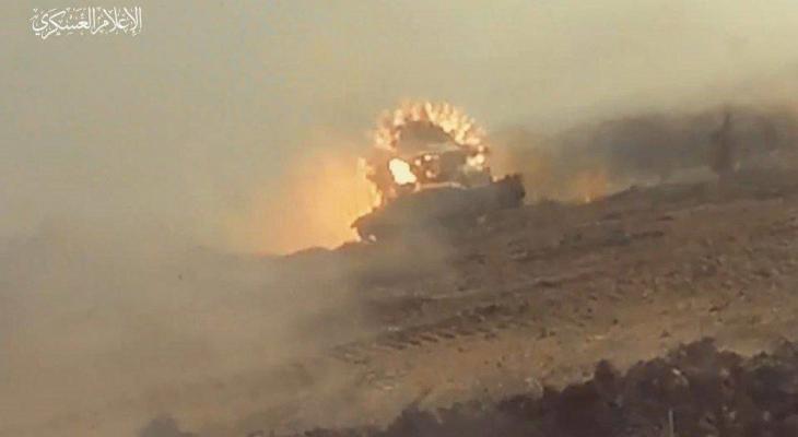 تفجير آلية إسرائيلية في غزة.jpg