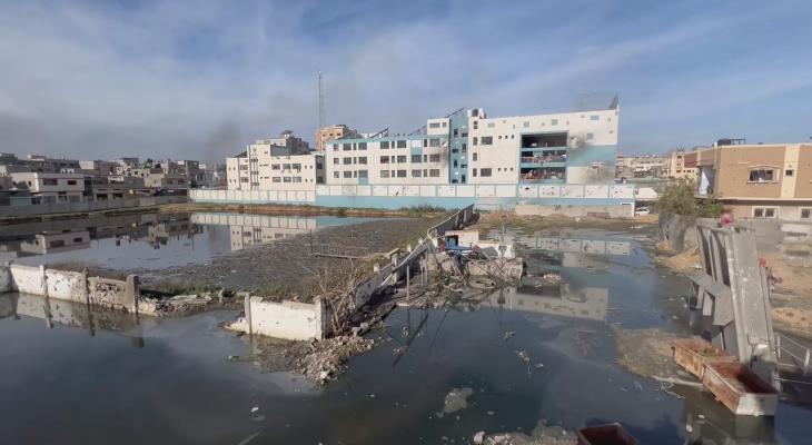 دمار كبير لحق بمحطة صرف صحي غزة