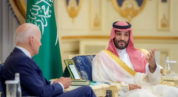 محمد بن سلمان خلال لقاء سابق مع جو بايدن.webp
