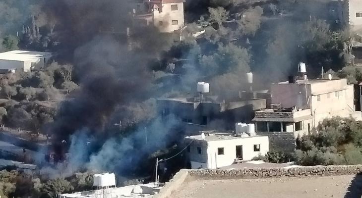مستوطنون يحرقون أراض زراعية في جالود جنوب نابلس.jfif