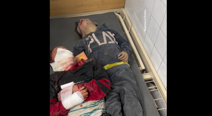 أطفال شهداء من مجزرة عائلة أبو دية في حي الزيتون بمدينة غزة
