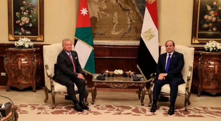 العاهل الأردني والرئيس المصري