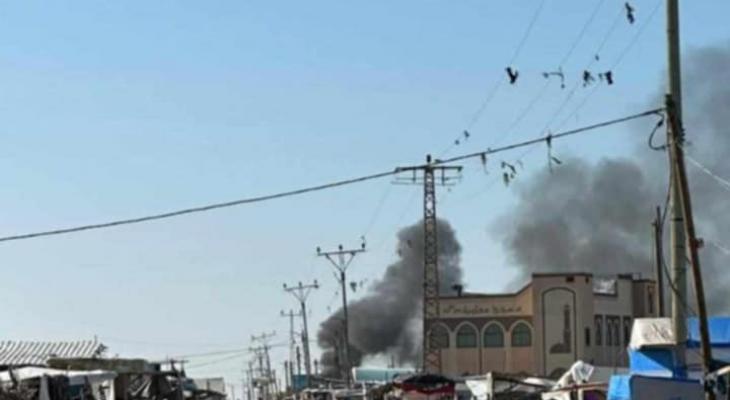 صورة تظهر استهداف إثر توغل قوات الاحتلال في مواصي رفح اليوم