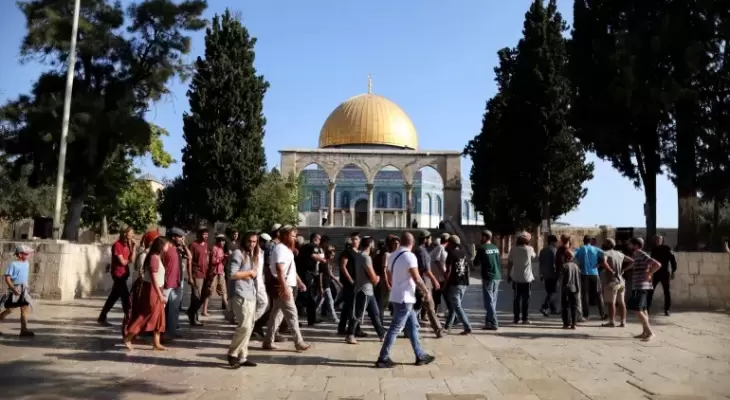 صورة أرشيفية لاقتحام المستوطنين باحات الأقصى