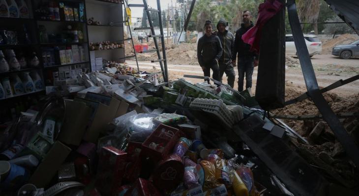 جانب من الدمار الذي خلفته قوات الاحتلال الإسرائيلي في بلدة قباطية جنوب مدينة جنين، خلال عدوانها المستمر على البلدة