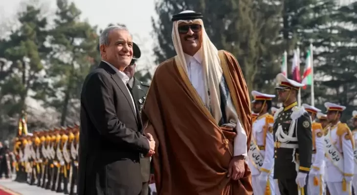 أمير قطر والرئيس الإيراني.webp