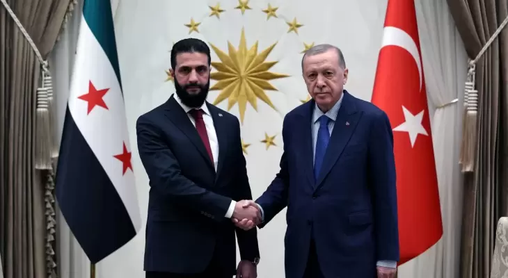أوردغان والرئيس السوري أحمد الشرع