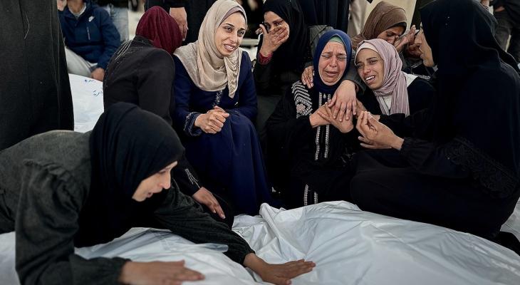 مشاهد من وداع الشهداء في مستشفى غزة الأوروبي بخانيونس جنوب قطاع غزة