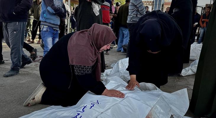 مشاهد من وداع الشهداء في مستشفى غزة الأوروبي بخانيونس جنوب قطاع غزة