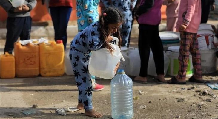نقص مياه الشرب بغزة