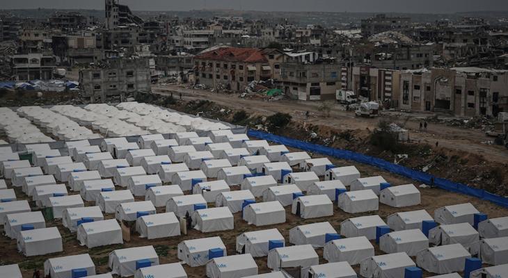واقع صعب.. خيام النازحين في حي الزيتون شرق مدينة غزة