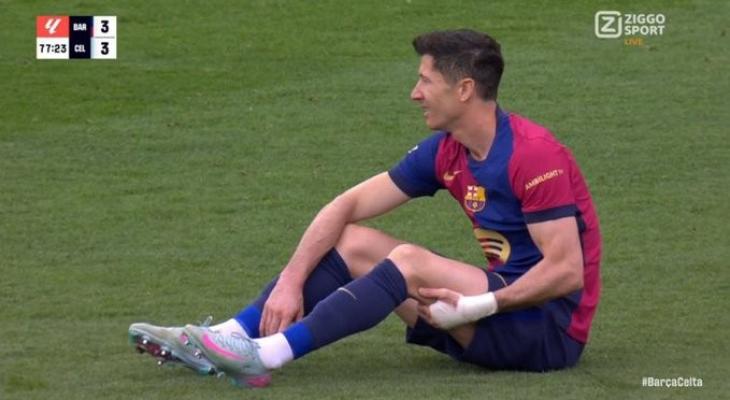 تحديد مدة غياب ليفاندوفسكي عن برشلونة