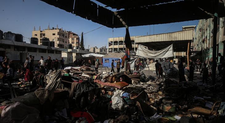 دمار هائل خلفه قصف الاحتلال لمدرسة فهمي الجرجاوي التي تأوي النازحين بمدينة غزة