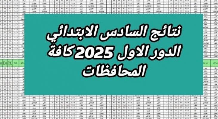 رابط نتائج السادس الابتدائي 2025 الدور الأول في العراق وموعد باقي المحافظات