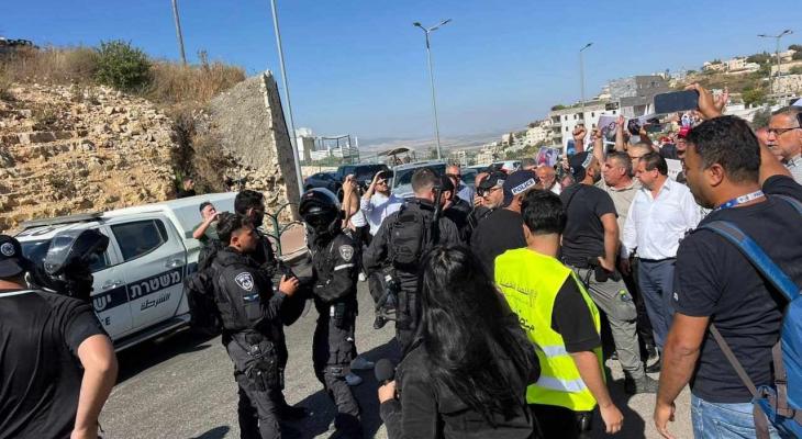 الاحتلال يقمع مظاهرة لوقف الحرب على غزة في أم الفحم.jpg